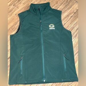 Large Men's Green Bay Packers Dunbrooke Archer Softshell Full-Zip Vest like new!